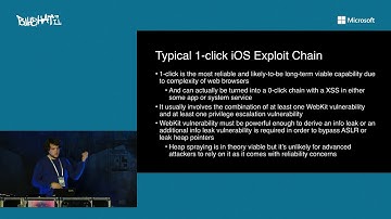 BlueHat IL 2019 - Luca Todesco (@qwertyoruiop) - Life as an iOS Attacker