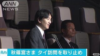 秋篠宮さまがタイ旅行取り止め　連続爆弾事件受け(16/08/15)