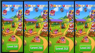 Stack smash block 3D puzzle level 210,211,212,213 solution for gameplay 