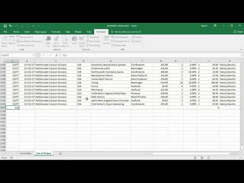 Automatically Refresh PivotTable