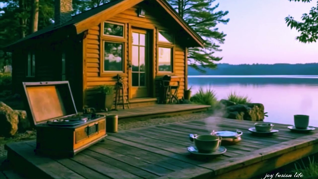 Lakeside Morning Jazz Cabin | Relaxing Jazz Music to Start Your Day 