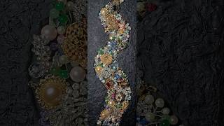 River of Jewels Canvas Wall Art, Repurposed Arts and Crafts Project by @StudioSilverCreek
