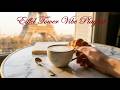 Europe Travel - Scene 4: A cup of coffee at a terrace cafe overlooking the Eiffel Tower