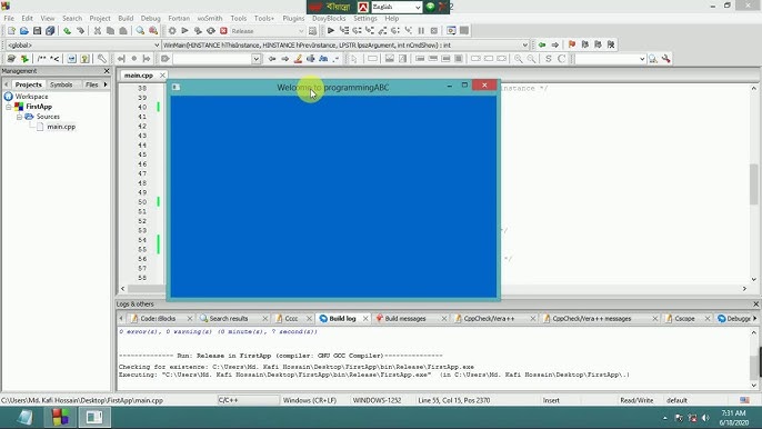 Code Blocks New Project Clipart