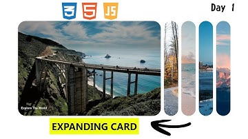 Amazing Expanding Accordion Cards | Create Expanding Image Gallery Using HTML CSS and Js #day1