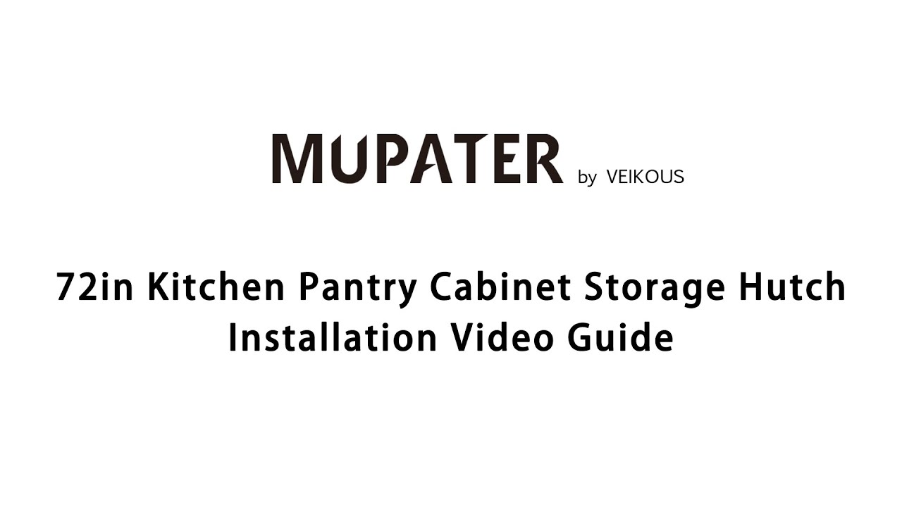 Mupater 72in Kitchen Pantry Cabinet Storage Hutch