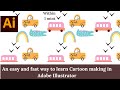 Fast & Easy Cartoon Drawing in Adobe Illustrator | Full Tutorial |