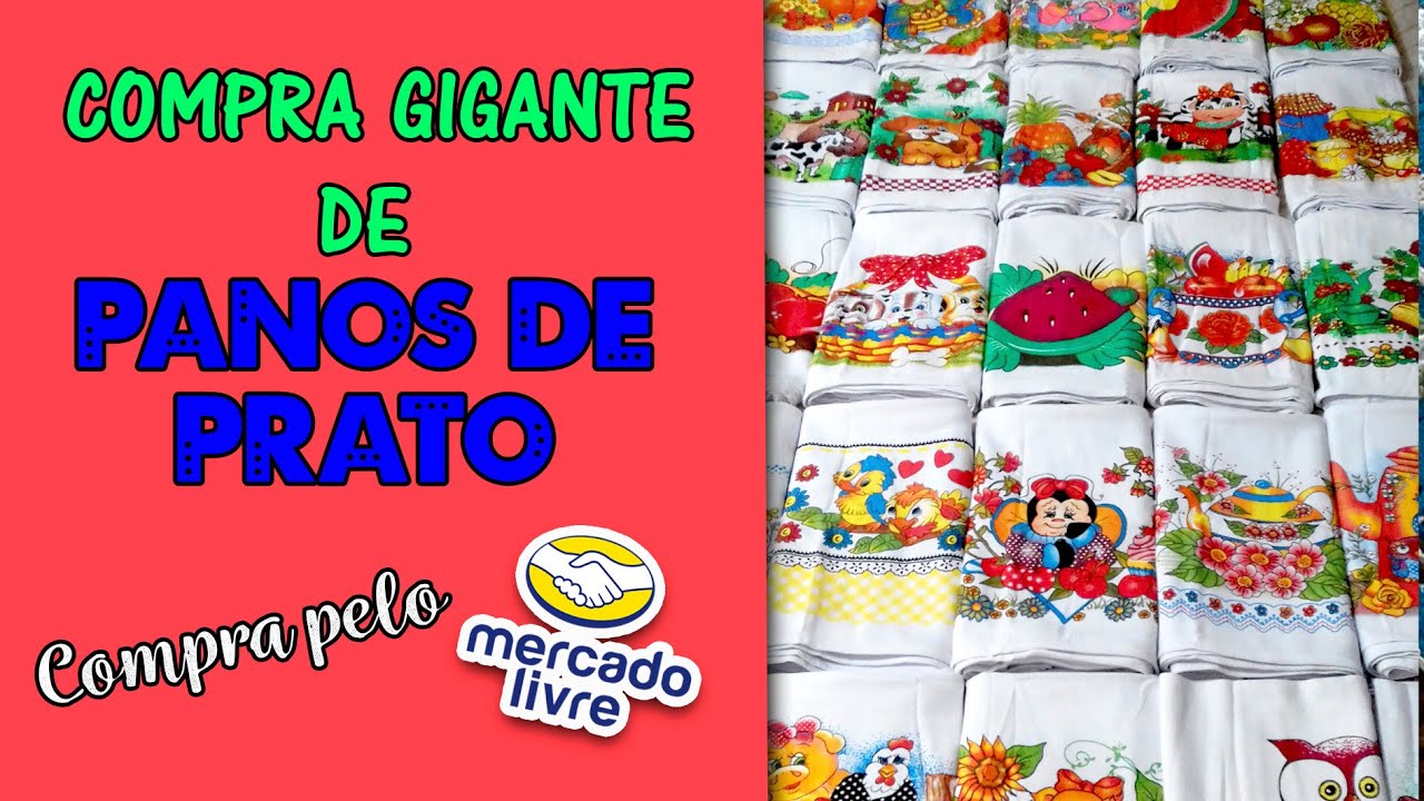 Compra gigante de panos de prato + repondo o estoque para o fim do ano.