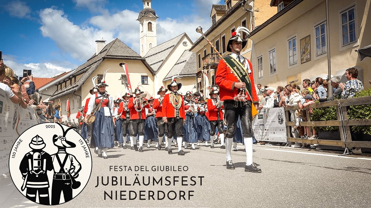 🥁 Festumzug – 175 Jahre Musikkapelle Niederdorf & 150 Jahre Freiwillige Feuerwehr Niederdorf 🎺🚒