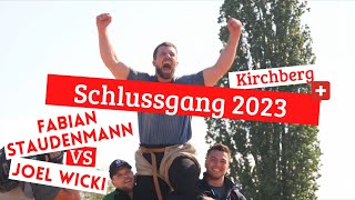 Schlussgang Oberaargauisches Schwingfest 2023 Fabian Staudenmann Und Schwingerkönig Joel Wicki