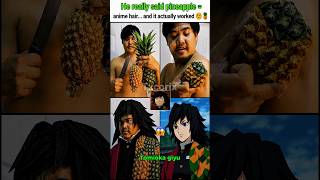 Low Budget Cosplay to Anime Transformation😭🍍 | Giyu Tomioka Demon Slayer