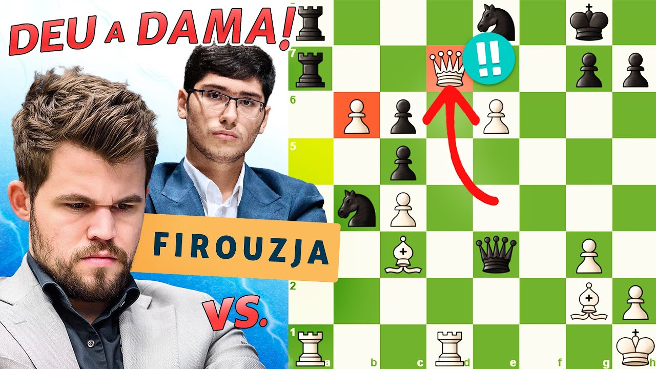 2# Magnus Carlsen VS Alireza Firouzja, vídeo no canal do Raffael Chess