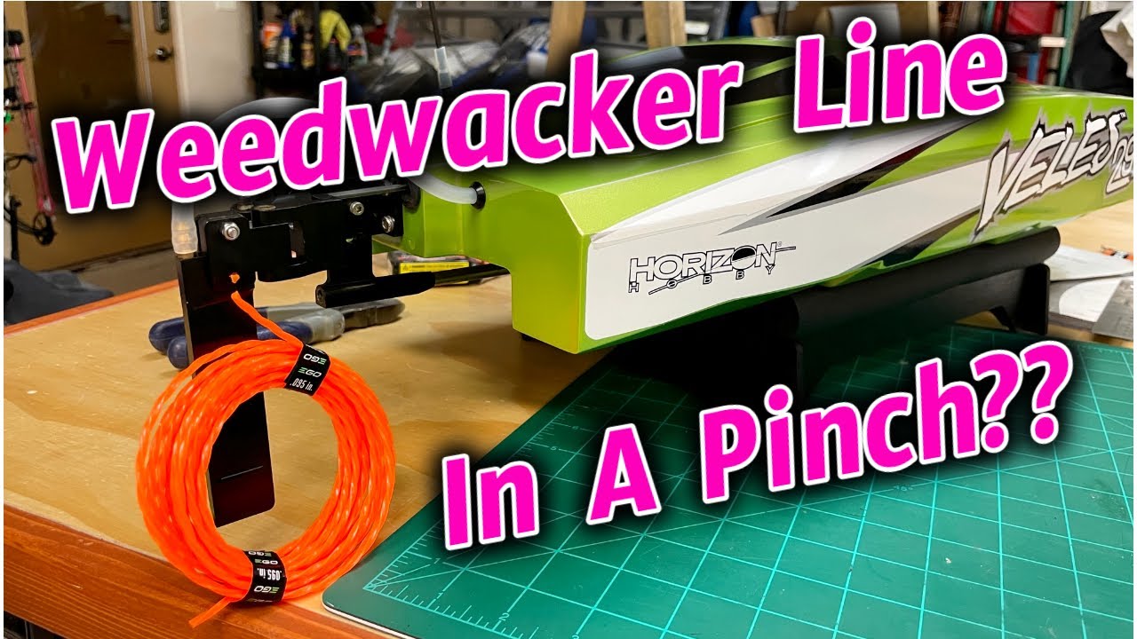 Weedwacker Line For Breakaway Rudder??? - YouTube