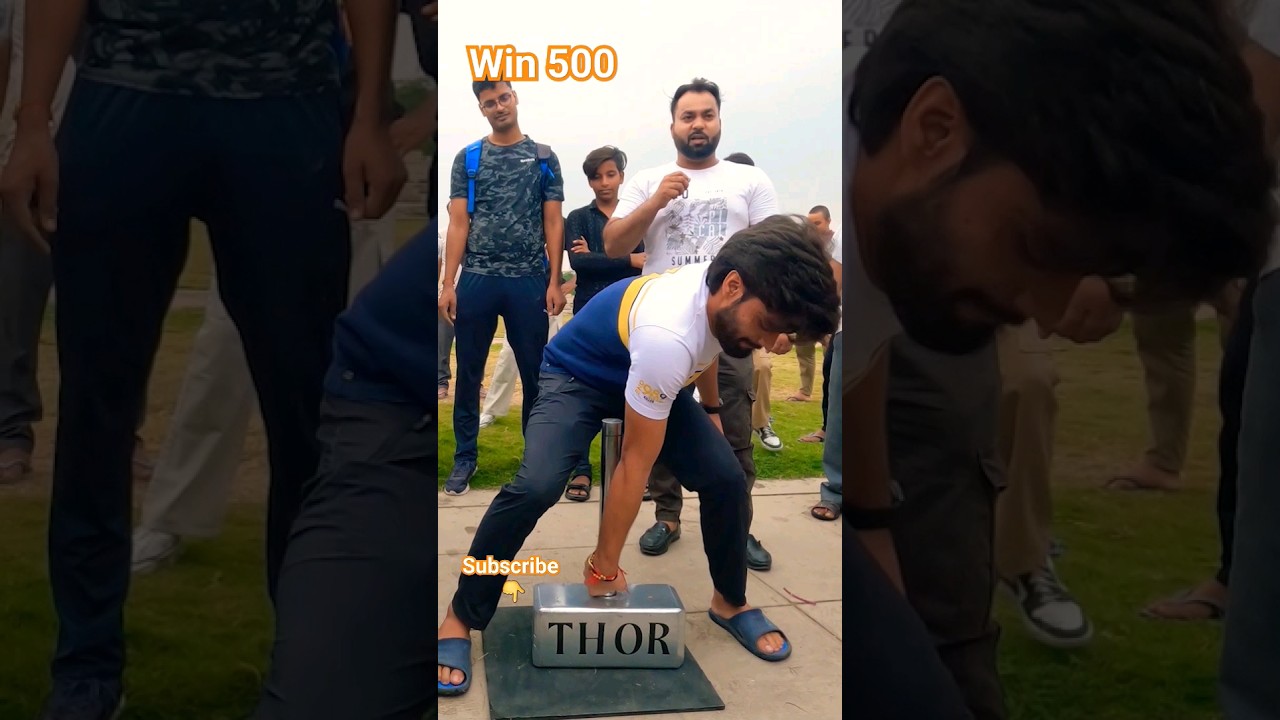 Thor Hammer lift win 500 #thor #trending #challenge