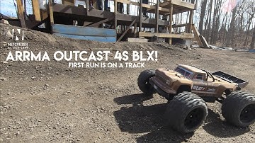 ARRMA OutCast 4S BLX First Drive is on an RC Track! - Netcruzer RC