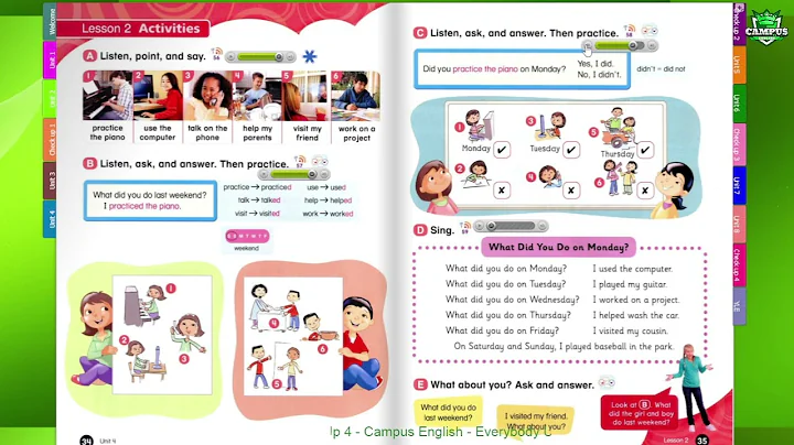 Everybody Up 4 - Unit 4 - Last Week - Lesson 2 - Activities - DayDayNews