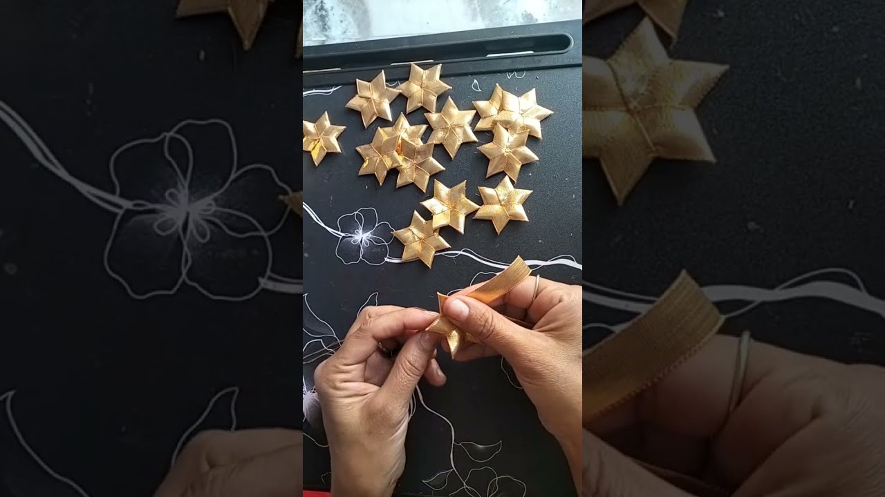 गोटा फूल 🌸 बनाने की आसान विधि #live #poshakgotaflower #viral