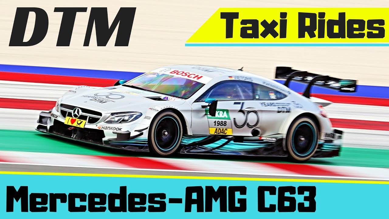 Mercedes-AMG C63 DTM Renntaxi/Taxi Rides - V8 Sound & Flames at