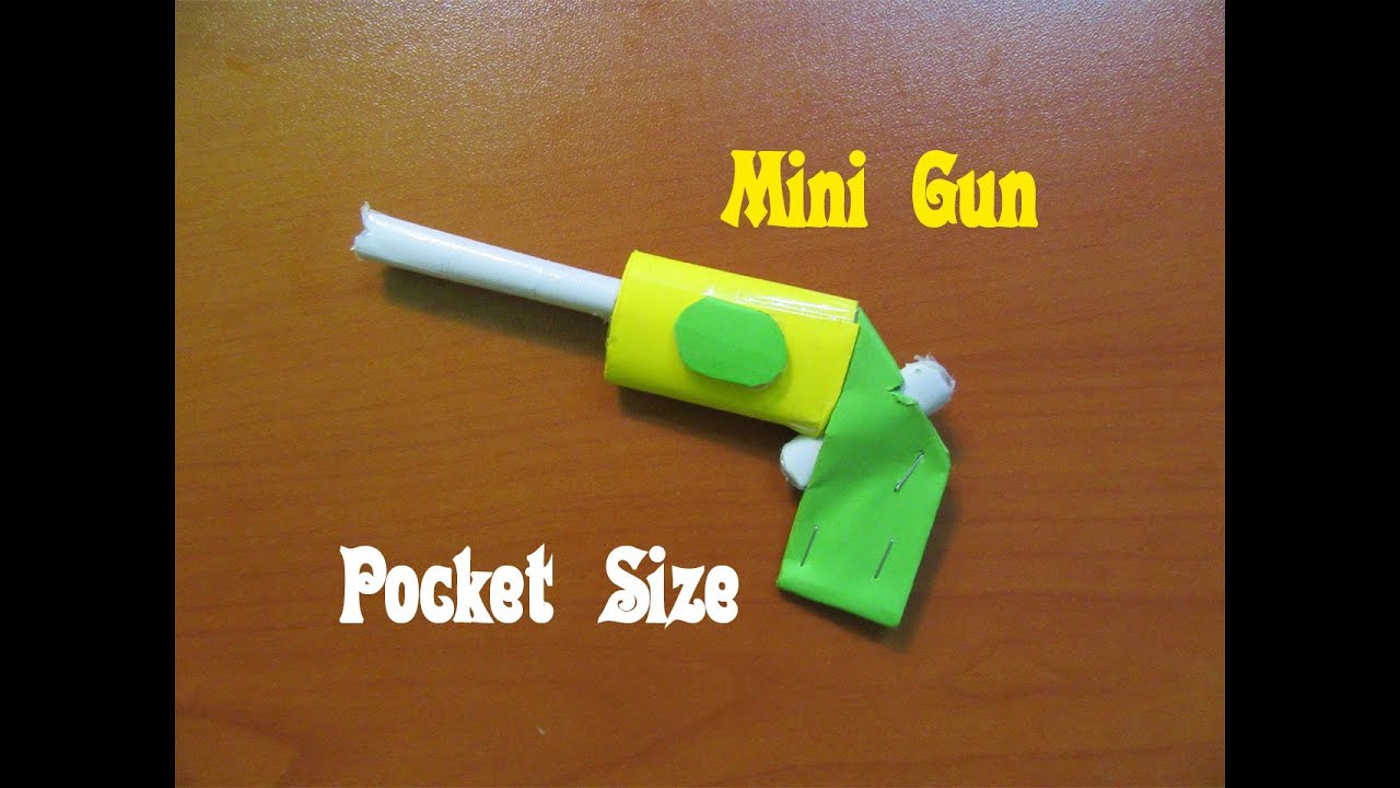 How to Make a Paper Pocket Mini Gun that Shoots Rubber band YouTube