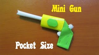 How to Make a Paper Pocket Mini Gun that Shoots Rubber band