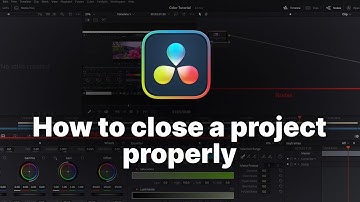 How to close a Project Properly | Davinci Resolve [2024]