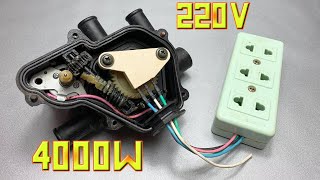 i turn water pump into 220v generator at home