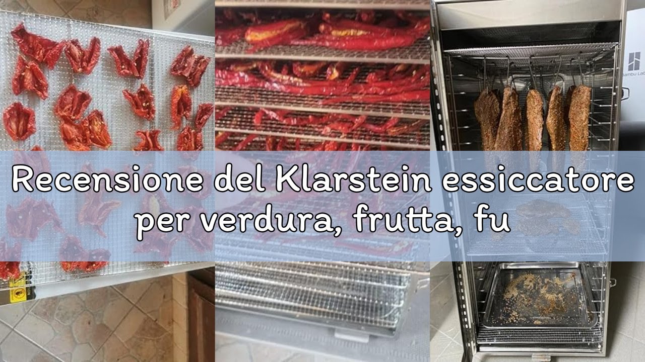Recensione del Klarstein essiccatore per verdura, frutta, funghi & carne, essiccatore in acciaio ino