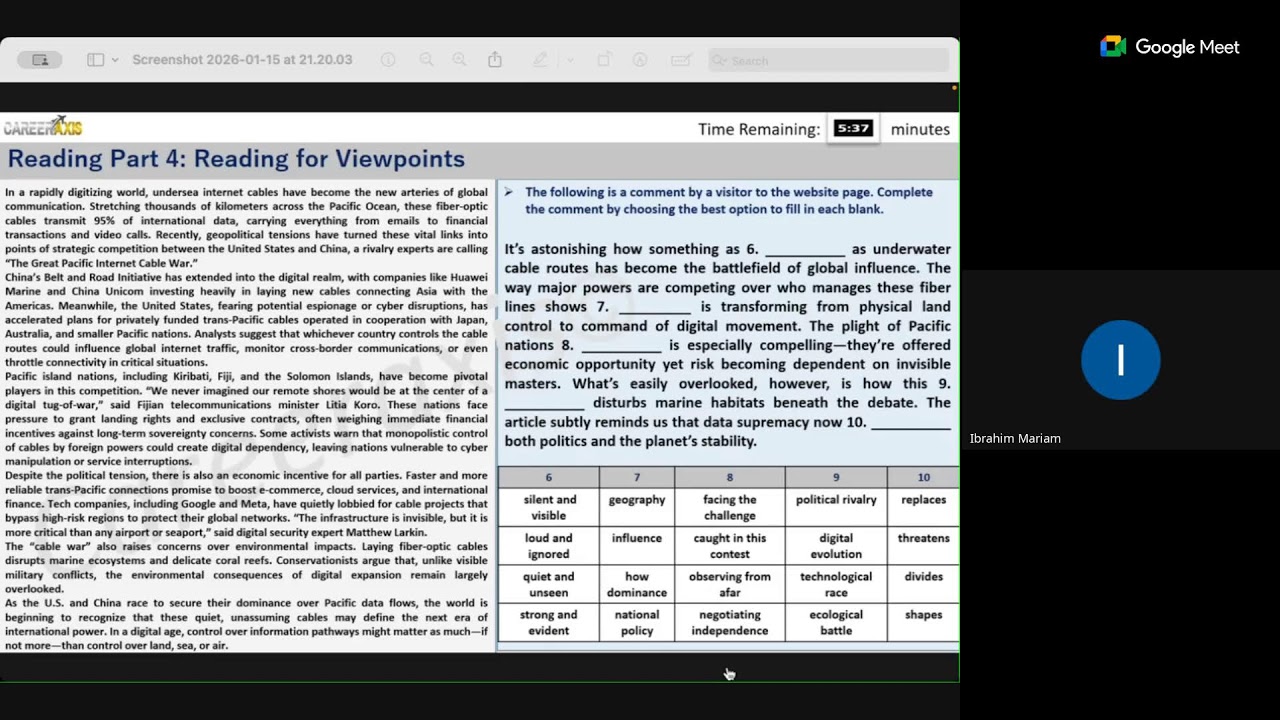CELPIP- Guided Reading