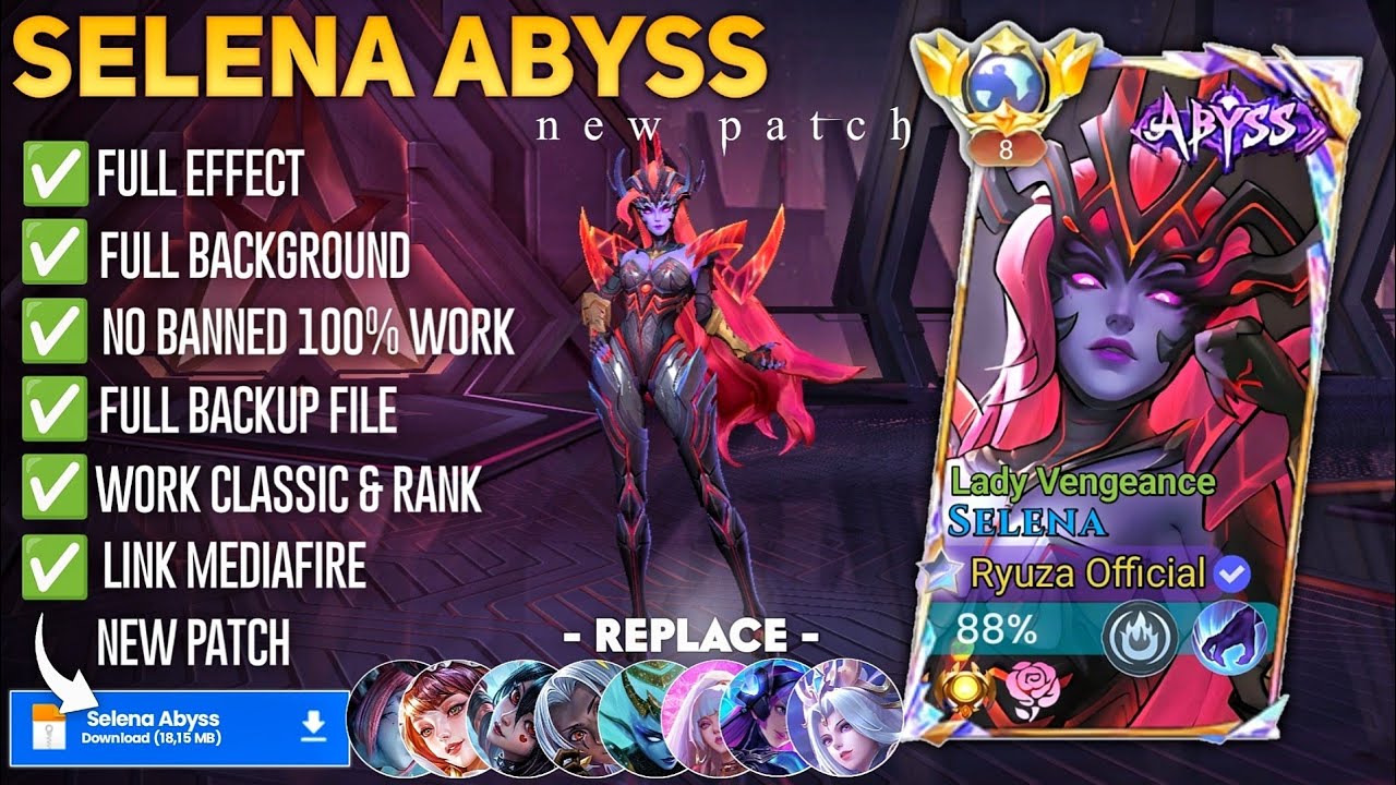 Script Skin Selena Abyss - Lady Vengeance No Password | Full Effect Voice | Patch Terbaru