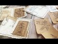 Junk Journal Scrap CARDS with Leftover, Scraps, Brown Bags and Stamps | JJ #191