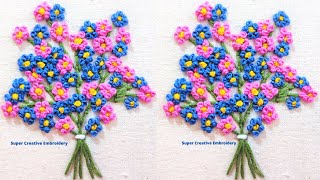 Unique Flower Bouquet Embroidery/French Knot Stitch/Basic Embroidery Stitches for Beginners shorts