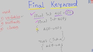 Java-90  Final Variable in Java || Final Keyword in Java
