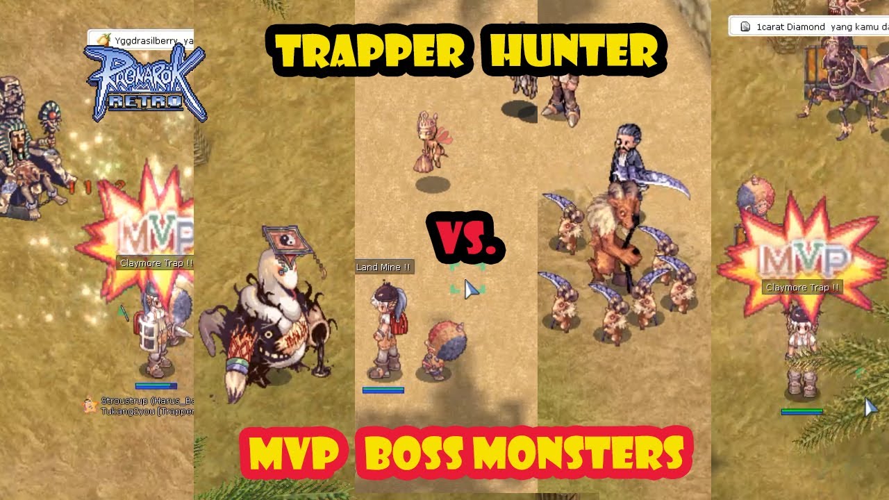 Ragnarok Retro (RO Retro) - Solo Trapper Hunter Santun - vs - MVP Boss Monsters