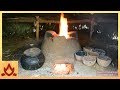 Primitive technology pottery and stove