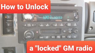 How to fix 'locked' gm radio yourself