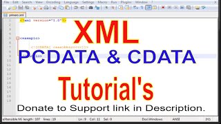 XML PART 06 PCDATA and CDATA // pcdata and cdata in xml