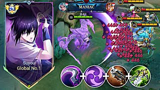 SASUKE SUYOU IS BACK SKIN AUTO MANIAC!! 🔥 BEST BRUTAL MAX DAMAGE BUILD IN RANK GAME 2026! - MLBB 