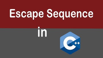 #13 Escape Sequence in C++