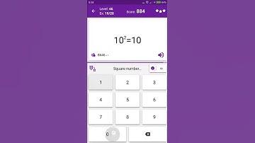 Math Tricks - Training mode - square numbers between 10 and 19 - level 046 (Number Keyboard)