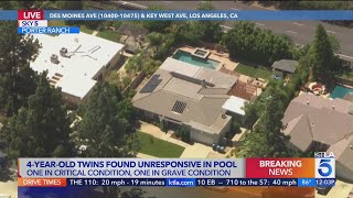 Twin 4-year-olds found unconscious in pool