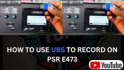 How to use USB to record on PSR e473