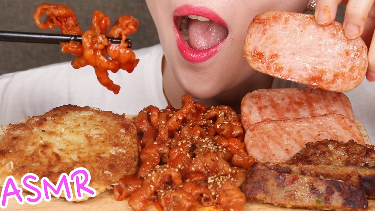 [ASMR] CHICKEN FEET & CHEESE PORK CUTLET ♡ 닭발 & 치즈돈까스 떡갈비 / EATINGSOUNDS MUKBANG (No Talking)