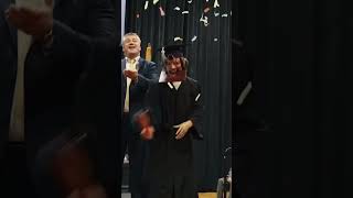 Craziest graduation walk ever๐คฏ๐(Backflip off stage) credit: sebby Clemons #shorts #viral #crazy