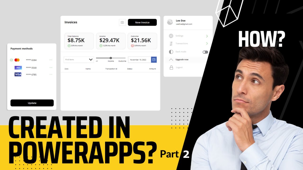How to design an Invoice Interface in PowerApps - Part 2 - YouTube