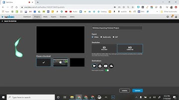 WeVideo Exporting Finished Project