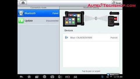 Autel MaxiSys   Pairing Bluetooth VCI SD