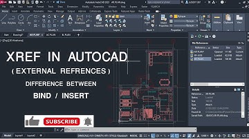 الفرق بين الأختيارين في الأوتوكاد/Bind & Insert for XREF in AutoCAD أهمية عمل دمج لملفات الإكسريف