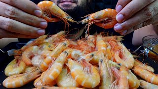 ASMR Grilled Shrimp and Seafood Sauce EATING SOUND NO TALKING