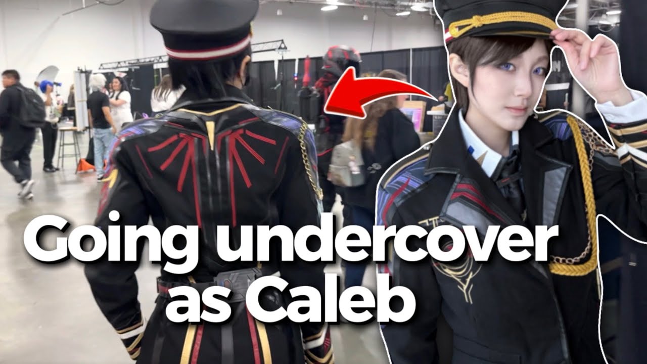 Going undercover as Caleb from Love and Deepspace || anime convention vlog, LADs cosplay, 恋与深空