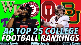 Revealing the AP 25 College Football Rankings l Bama makes the jump Oklahoma bottoms out and more